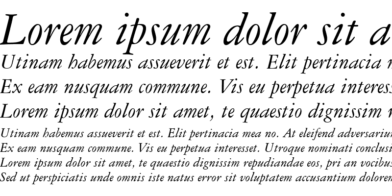 Sample of AmeriGarmnd BT Italic