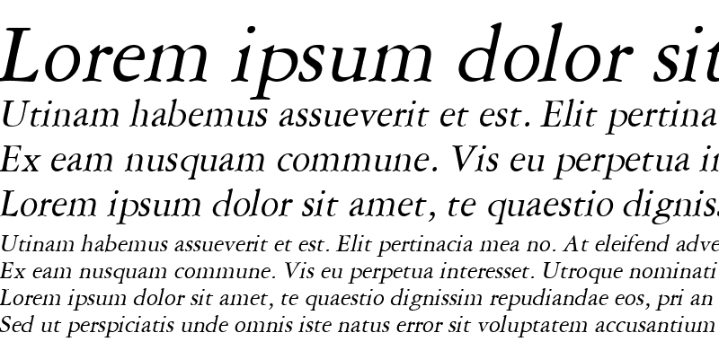 Sample of Amethyst Italic