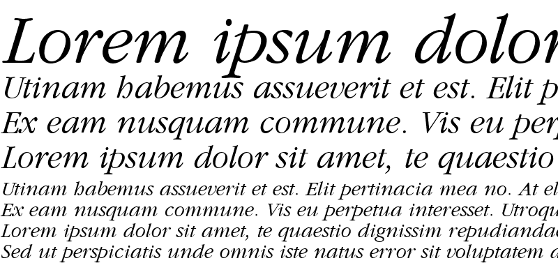 Sample of Amethyst Lite Italic Italic