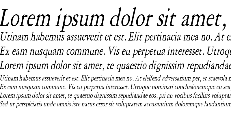 Sample of AmethystCondensed Italic