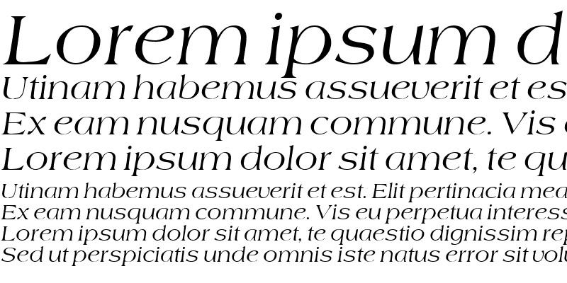 Sample of Amherst Italic