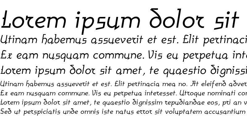 Sample of AmherstGothicSplit LT Std Italic