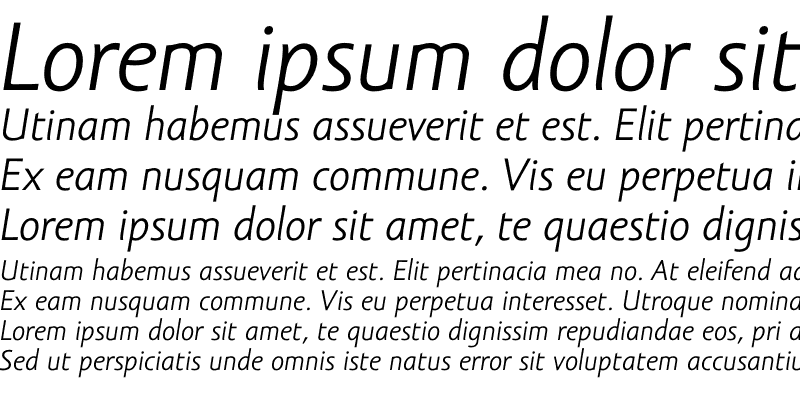 Sample of Amor Sans Pro Italic