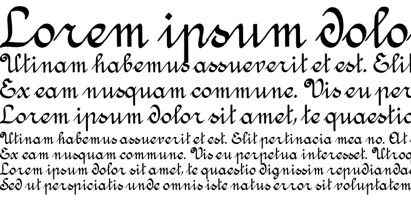 Sample of Amptmann Script Regular