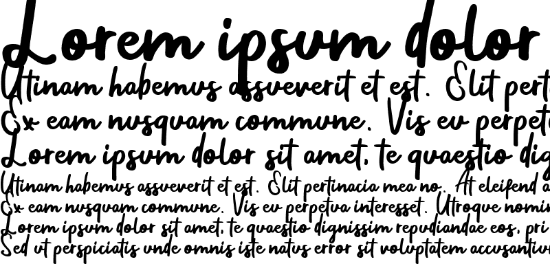 Sample of Amtera Regular