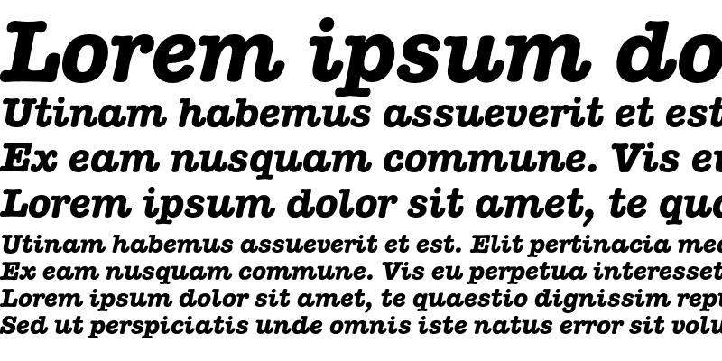 Sample of AmTypewriterEF Bold Italic