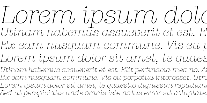 Sample of AmTypewriterITC Light Italic