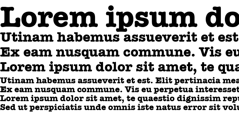 Sample of AmTypewriterITCTT Bold