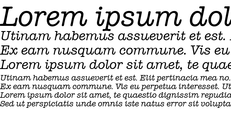 Sample of AmTypewriterMdITC Medium Italic