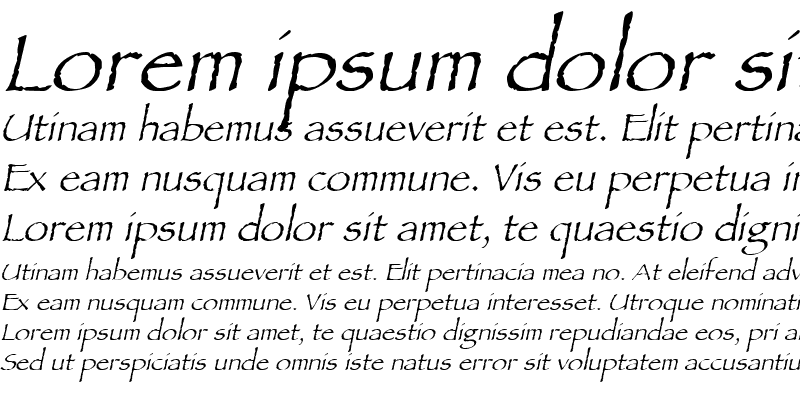 Sample of AncientScript Italic