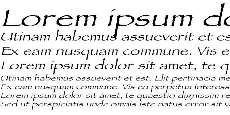 Sample of AncientScriptExtended Italic