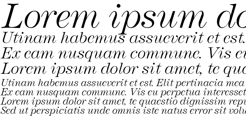 Sample of Andrich Italic
