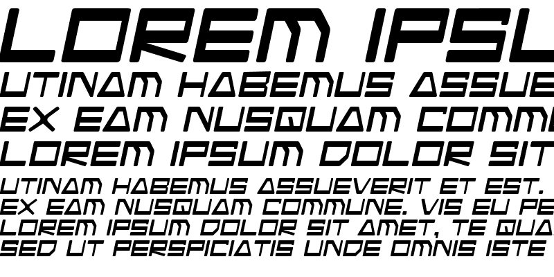 Sample of Android Nation Italic