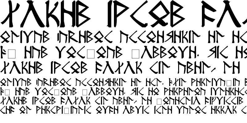 Sample of Angerthas Runes