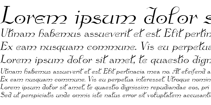 Sample of Anglican Italic