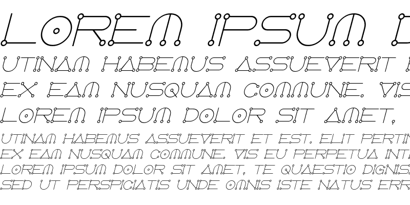 Sample of AngloCelestial Italic