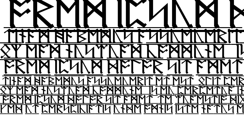 Sample of AngloSaxon Runes-1 Regular