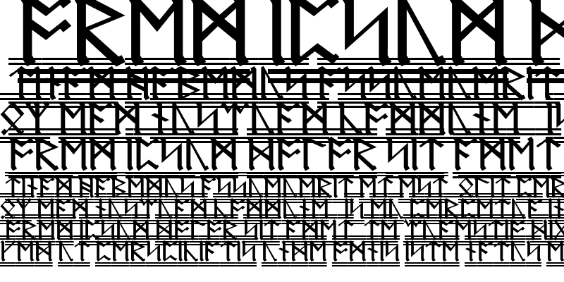 Sample of AngloSaxon Runes-2 Regular