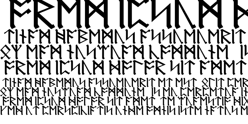 Sample of AngloSaxon Runes Regular