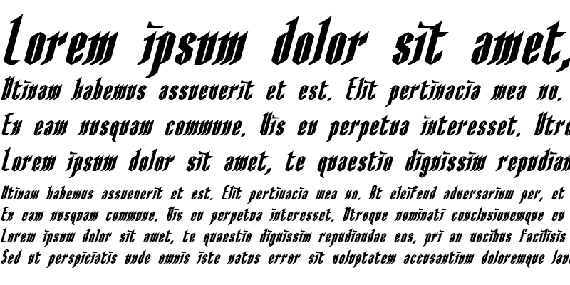 Sample of AngloYsgarth Bold Italic