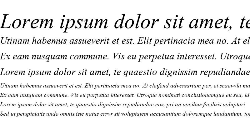 Sample of AngsanaUPC Italic
