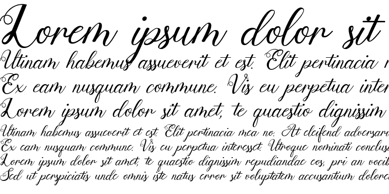Sample of Anjelina Modern Calligraphy
