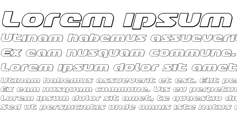 Sample of Annapolis Lower Case Outline Italic