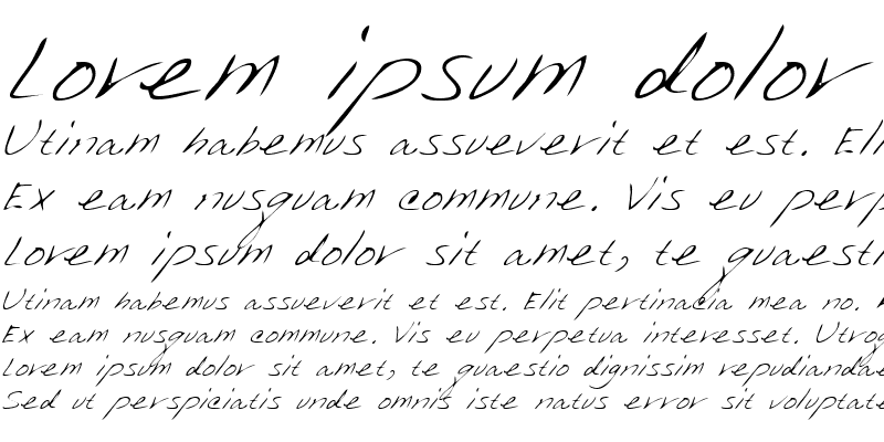 Sample of AnniesHand Italic