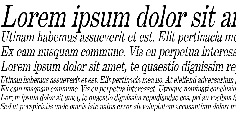 Sample of AnnualThin Italic