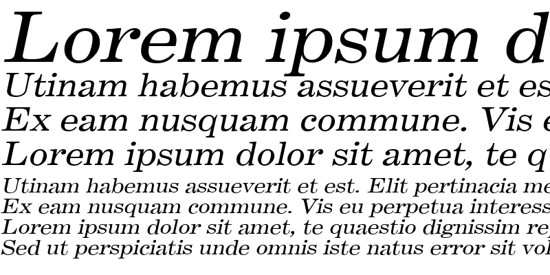 Sample of AnnualWide Italic