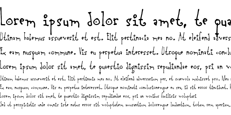 Sample of AnotherHandFont