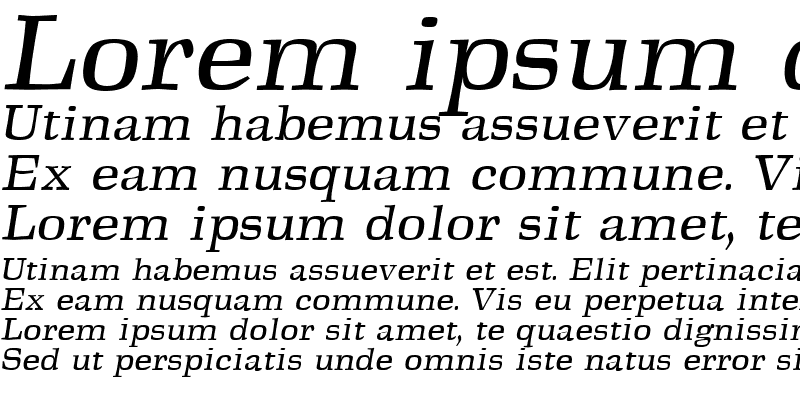 Sample of Antikva Italic