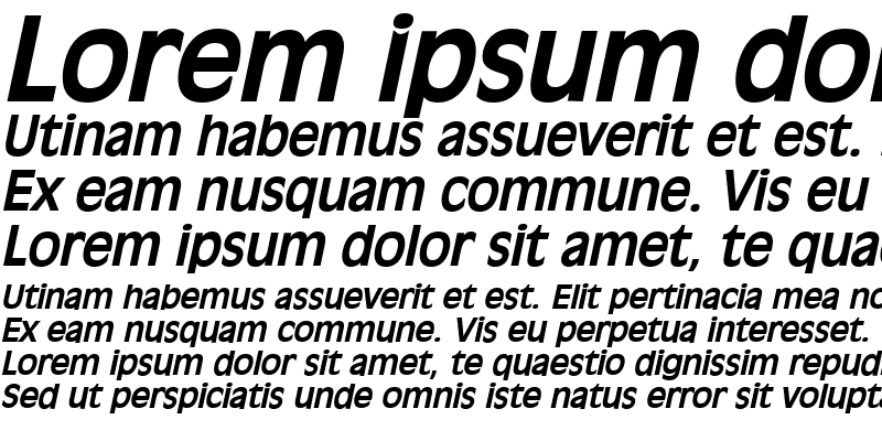 Sample of Antiqua 101 Bold Italic