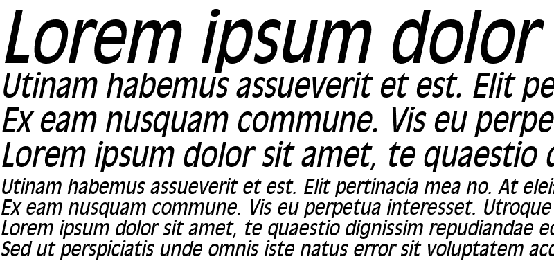 Sample of Antiqua 101 Condensed Italic