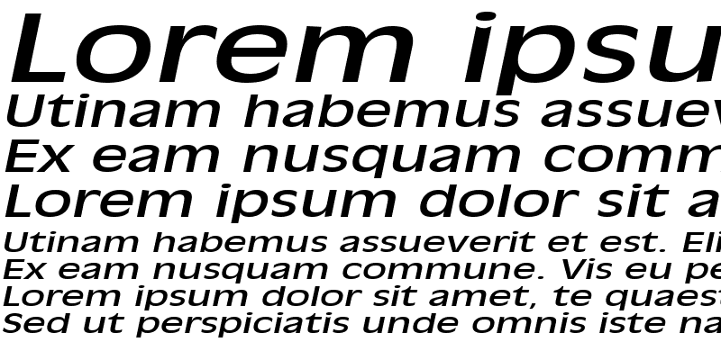 Sample of Antiqua 101 Extended Italic