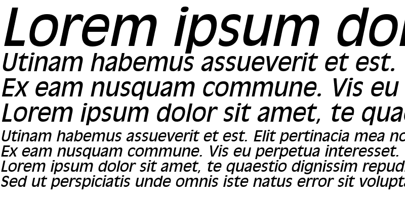 Sample of Antiqua 101 Italic