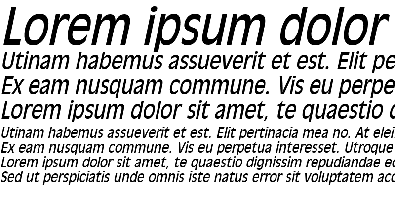 Sample of Antiqua101Condensed Italic