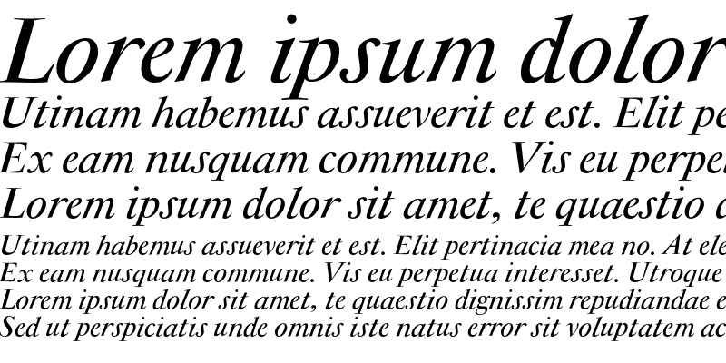 Sample of Antique Moderne Italic