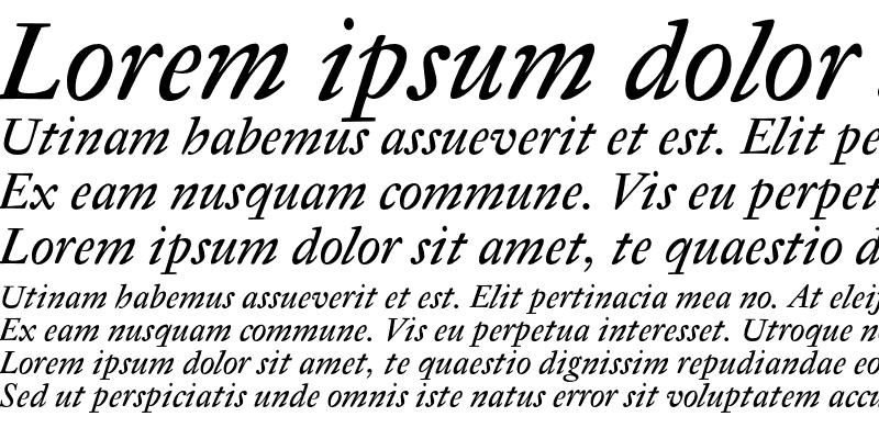 Sample of Antique Regent Italic