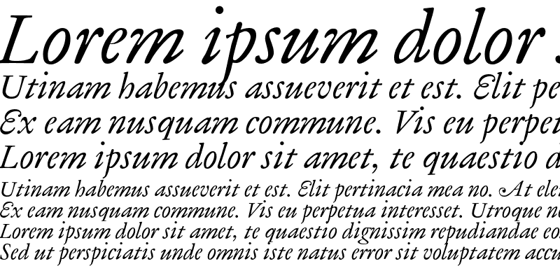 Sample of AntiqueAncienne Italic