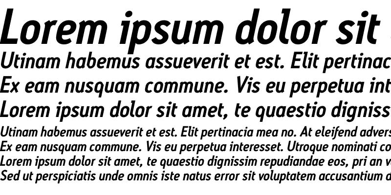Sample of AntitledDemi Italic Regular