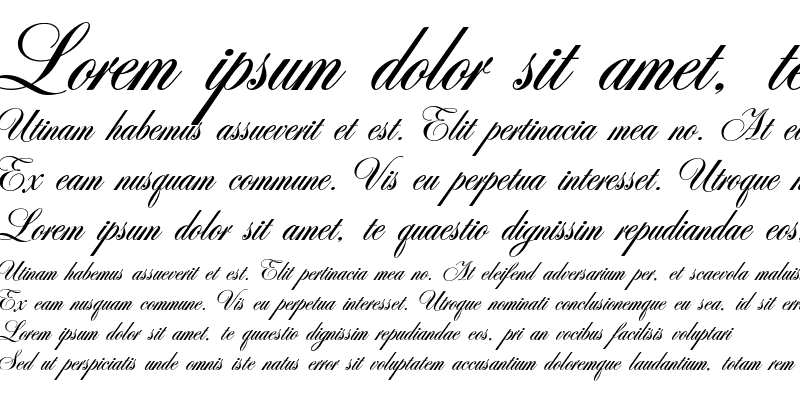 Sample of Antonella script Regular