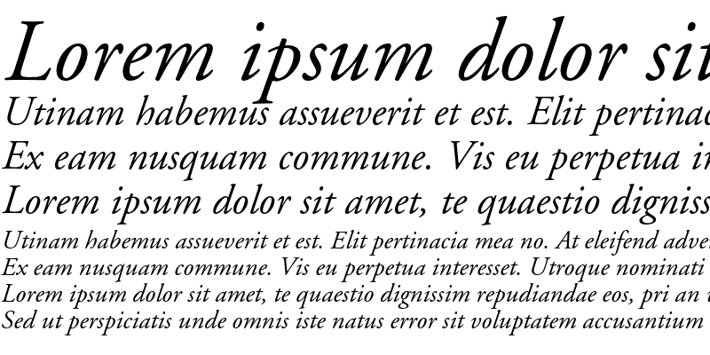 Sample of APCGaramond-Italic Regular