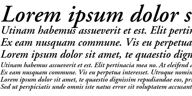 Sample of APCGaramondC Bold Italic