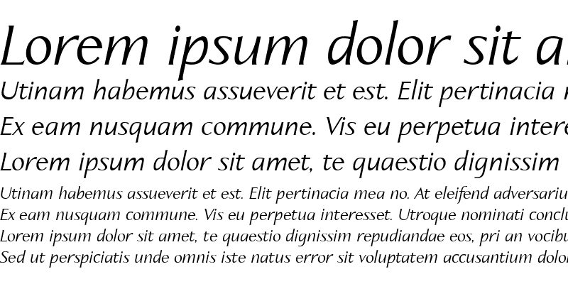 Sample of Aperto Italic