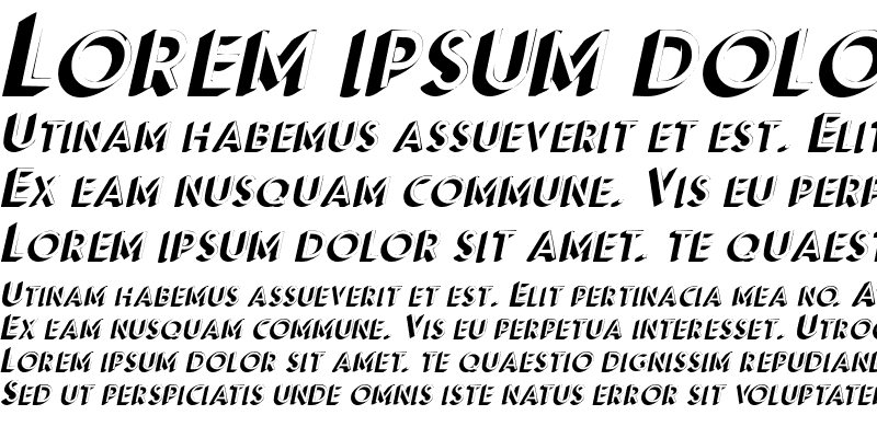 Sample of ApexShadowSCapsSSK Italic