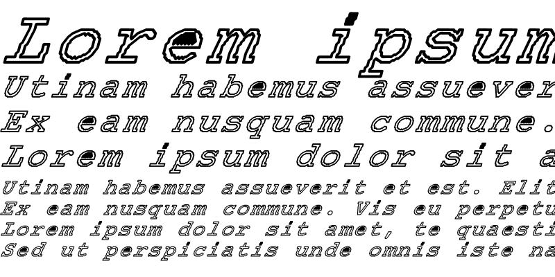Sample of APL-Normal Hollow Expanded Bold Italic