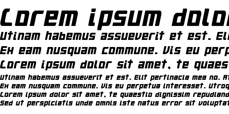 Sample of aquasky 2.0 ALP Italic