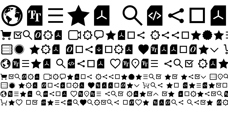 Sample of Aquawax Pro Pictograms