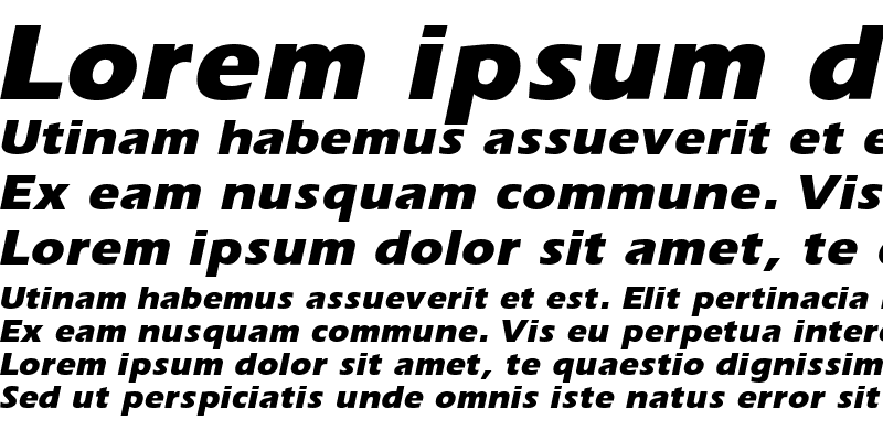 Sample of Aquiline BlackItalic